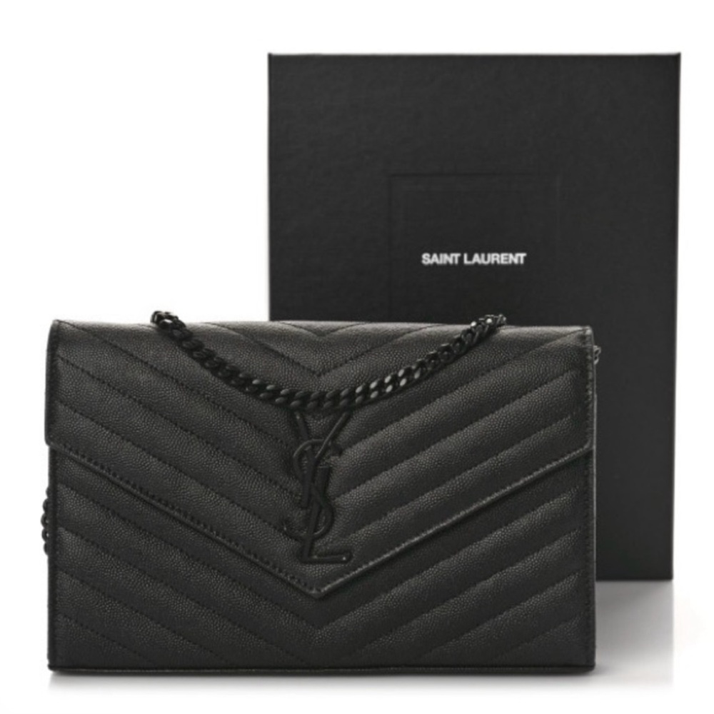 SAINT LAURENT Monogram Chain Wallet NWOT
